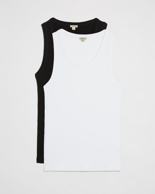 Ribbed Utility Tank Top - Mixed 2 Pk