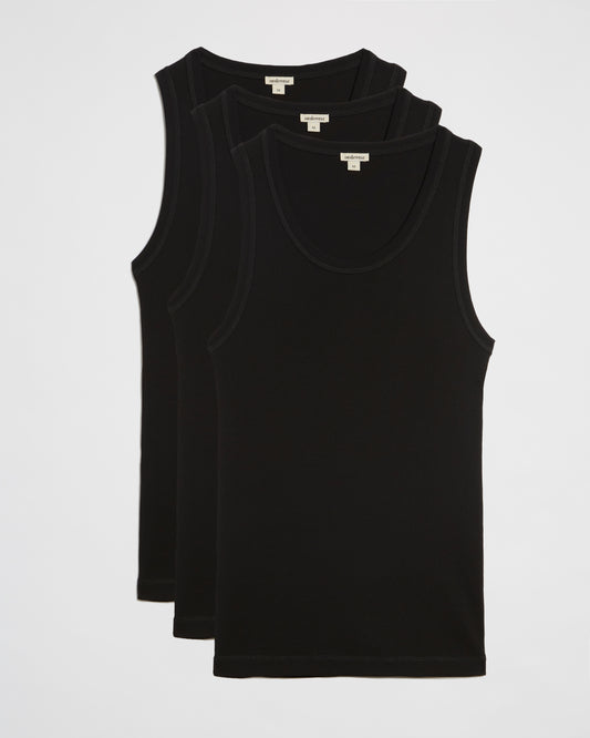Ribbed Utility Tank Top - 3 Pk